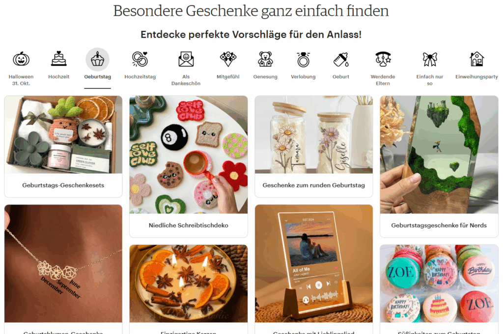 etsy geschenkefinder übersicht zu jedem anlass das passende geschnke