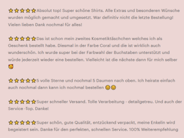 etsy bewertungen bekommen